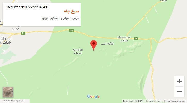 روستای سرخ چاه بر روی نقشه