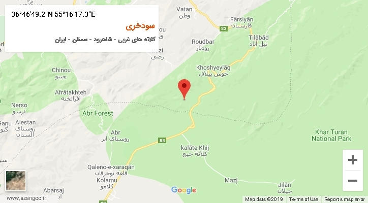 روستای سودخری بر روی نقشه