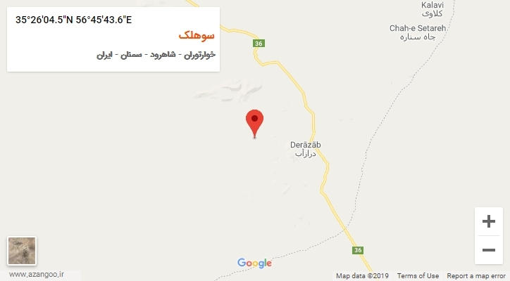 روستای سوهلک بر روی نقشه
