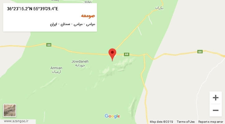 روستای صومعه بر روی نقشه