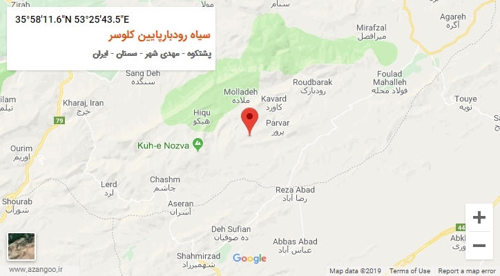 روستای سیاه رودبارپایین کلوسر بر روی نقشه