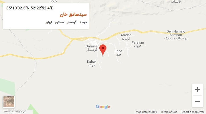 روستای سیدصادق خان بر روی نقشه