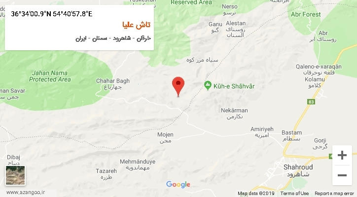 روستای تاش علیا بر روی نقشه