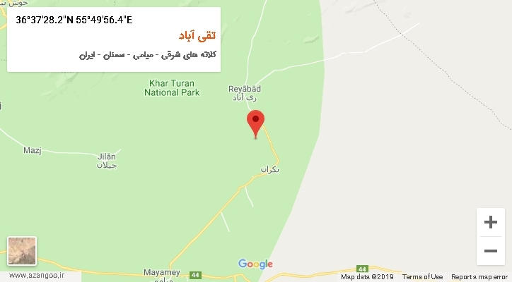 روستای تقی آباد بر روی نقشه