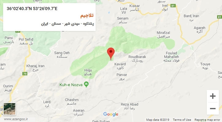 روستای تلاجیم بر روی نقشه