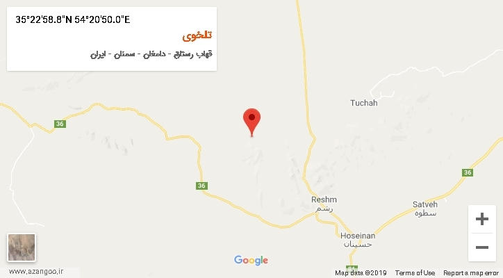 روستای تلخوی بر روی نقشه