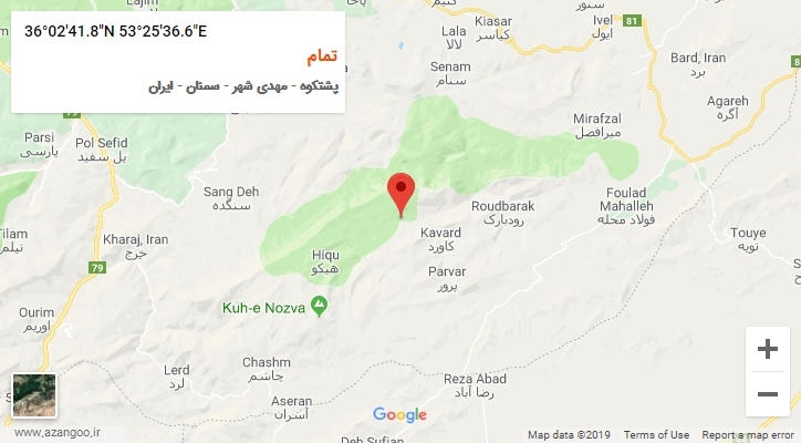 روستای تمام بر روی نقشه