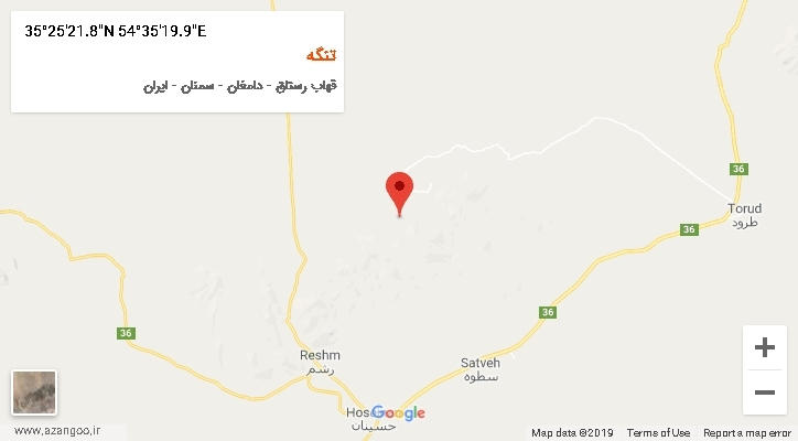 روستای تنگه بر روی نقشه