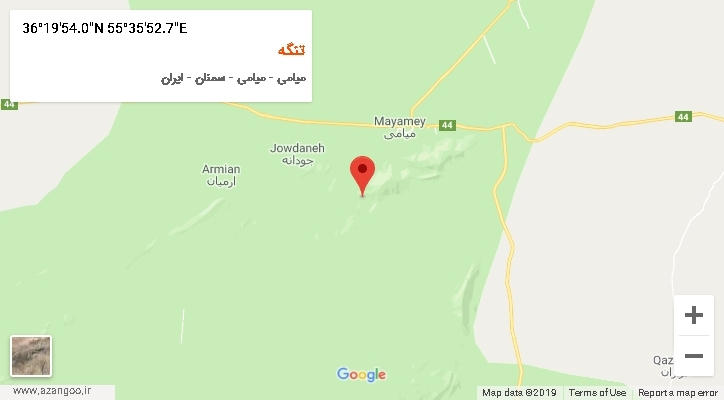 روستای تنگه بر روی نقشه