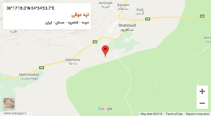 روستای تپه دوقی بر روی نقشه