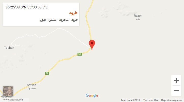 روستای طرود بر روی نقشه