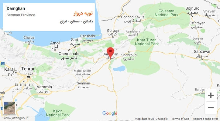 دهستان تویه دروار بر روی نقشه