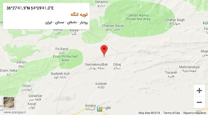 روستای تویه تنگه بر روی نقشه
