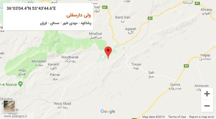 روستای ولی دارسفلی بر روی نقشه