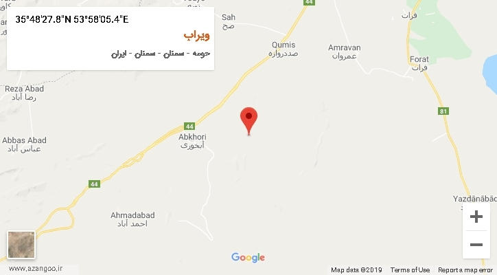 روستای ویراب بر روی نقشه