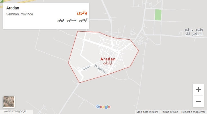 دهستان یاتری بر روی نقشه