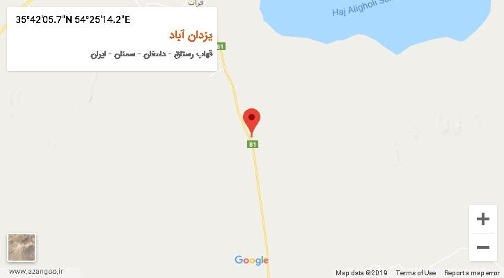 روستای یزدان آباد بر روی نقشه