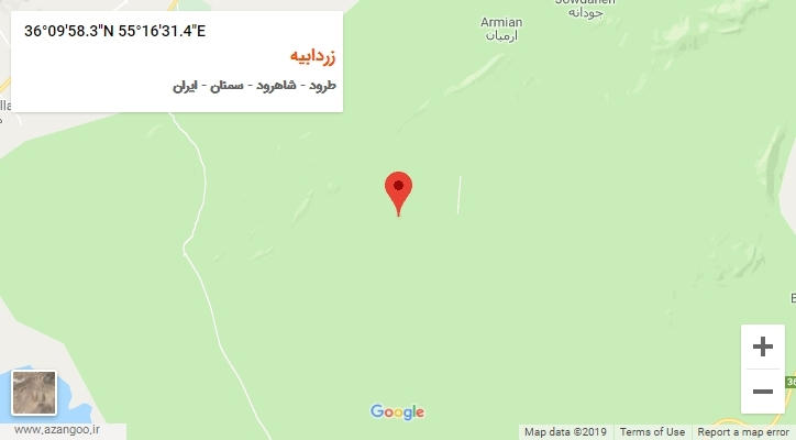 روستای زردابیه بر روی نقشه
