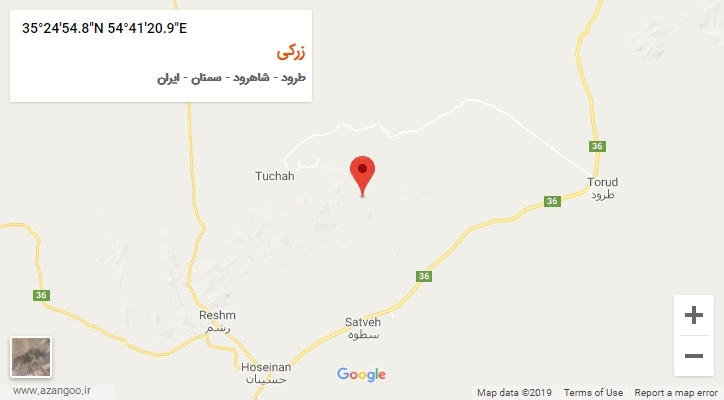 روستای زرکی بر روی نقشه