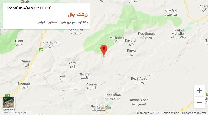 روستای زرشک چال بر روی نقشه