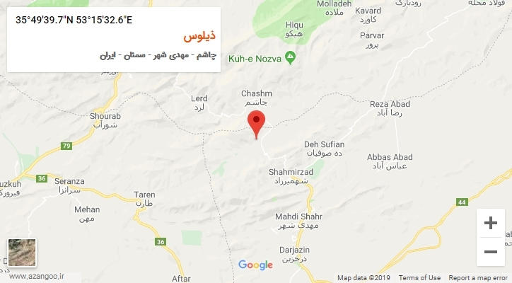 روستای ذیلوس بر روی نقشه