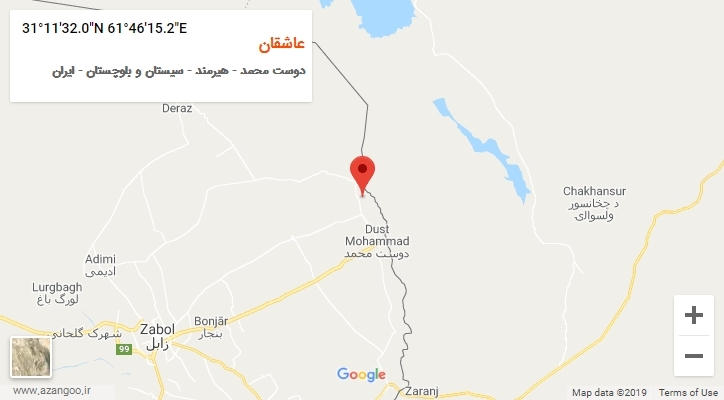روستای عاشقان بر روی نقشه