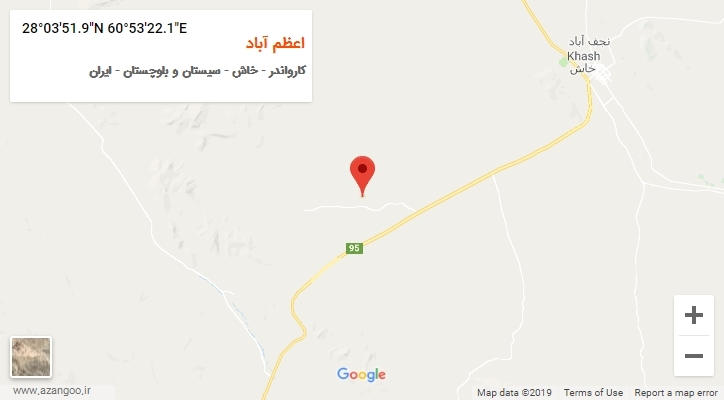 روستای اعظم آباد بر روی نقشه