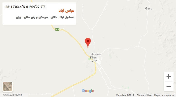 روستای عباس آباد بر روی نقشه