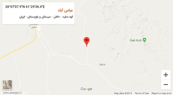 روستای عباس آباد بر روی نقشه