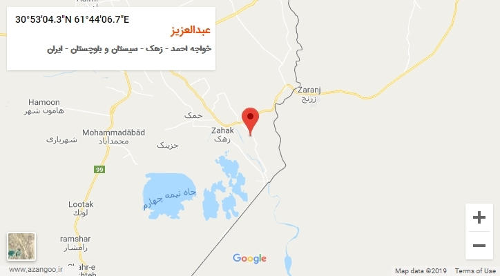 روستای عبدالعزیز بر روی نقشه