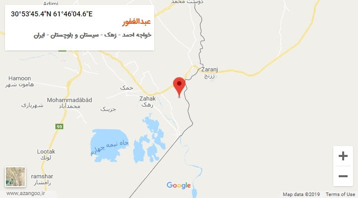 روستای عبدالغفور بر روی نقشه