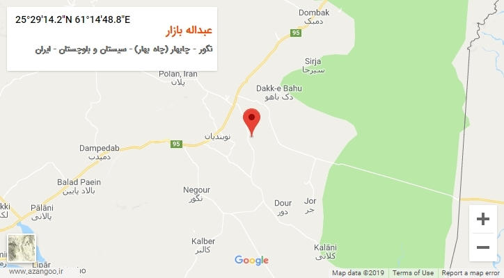 روستای عبداله بازار بر روی نقشه