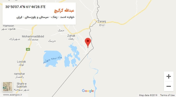 روستای عبدالله گرگیچ بر روی نقشه