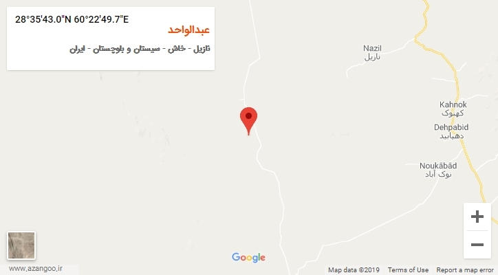 روستای عبدالواحد بر روی نقشه