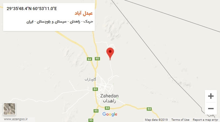 روستای عبدل آباد بر روی نقشه