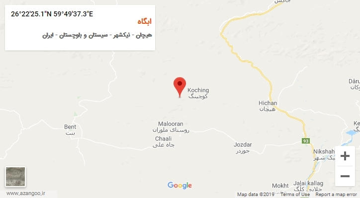 روستای ابگاه بر روی نقشه