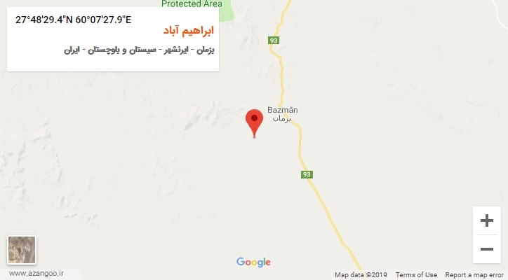 روستای ابراهیم آباد بر روی نقشه