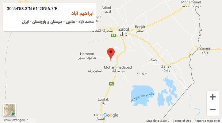 روستای ابراهیم آباد بر روی نقشه