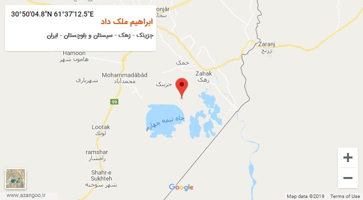 روستای ابراهیم ملک داد بر روی نقشه