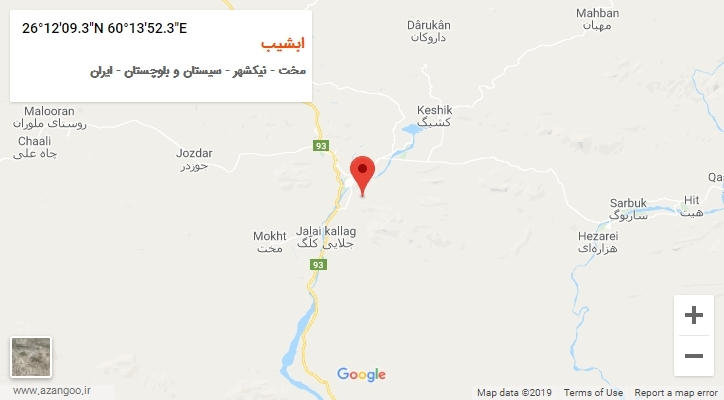 روستای ابشیب بر روی نقشه
