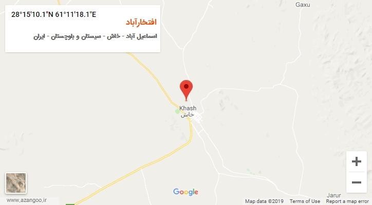 روستای افتخارآباد بر روی نقشه