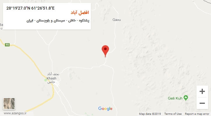 روستای افضل آباد بر روی نقشه