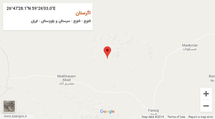 روستای اگرستان بر روی نقشه