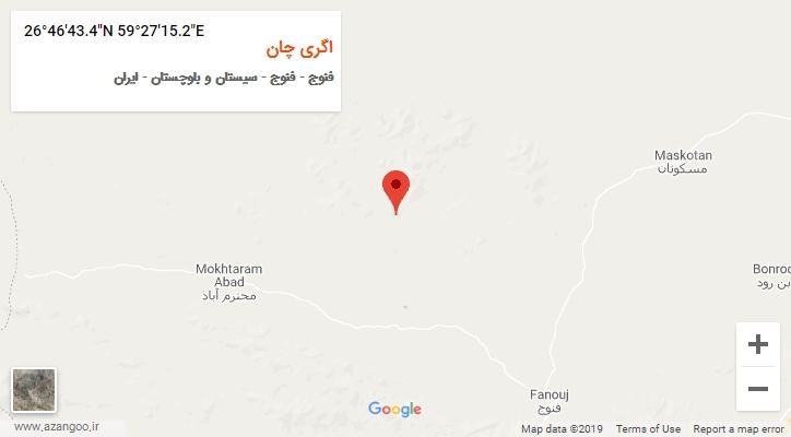 روستای اگری چان بر روی نقشه