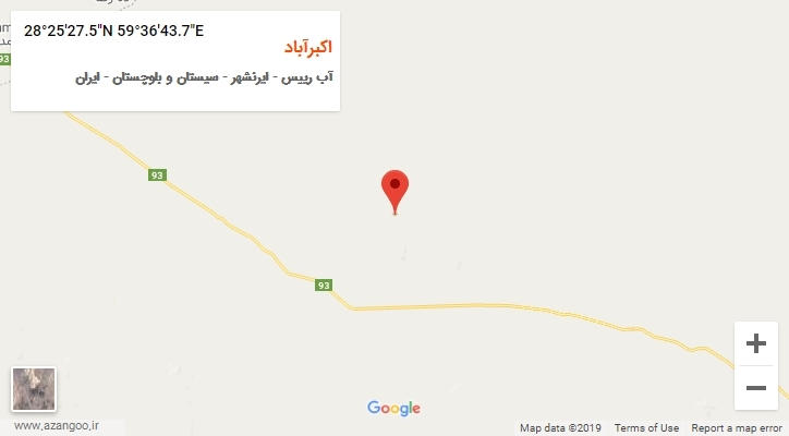 روستای اکبرآباد بر روی نقشه
