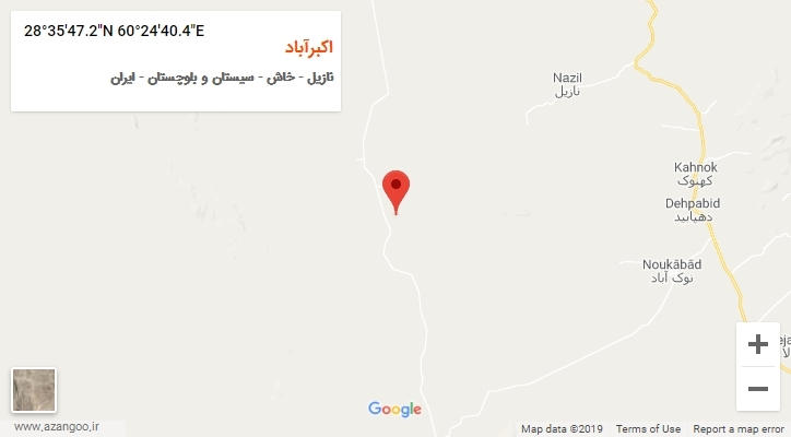 روستای اکبرآباد بر روی نقشه