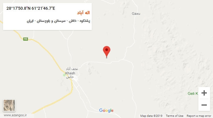 روستای اله آباد بر روی نقشه