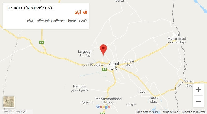 روستای اله آباد بر روی نقشه