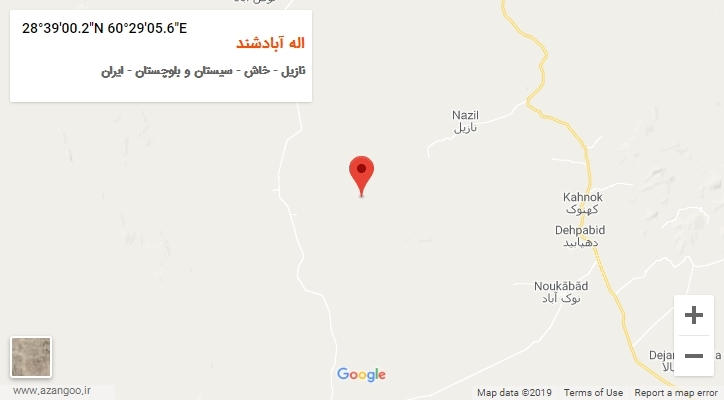 روستای اله آبادشند بر روی نقشه