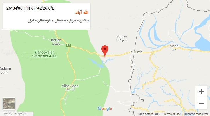 روستای الله آباد بر روی نقشه